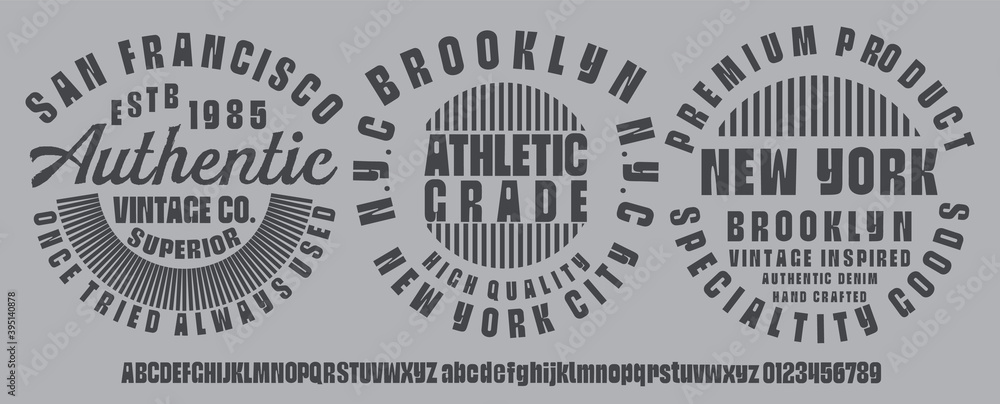  Craft vintage typeface design. Fashion type. Pop modern display vector letters