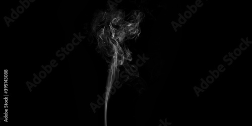 Fototapeta Naklejka Na Ścianę i Meble -  Steam Smoke Stock Image In Black Background