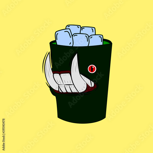 ice coffee laughing out loud, streetwear or t-shirt design