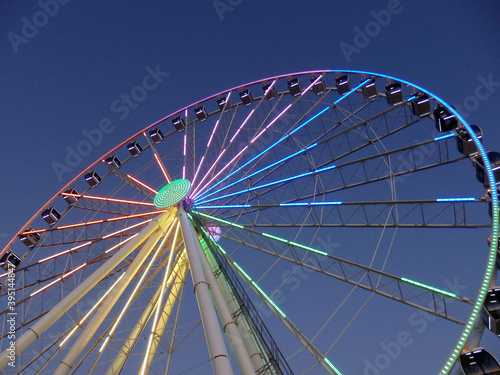 Seattle Great Wheel at Dusk