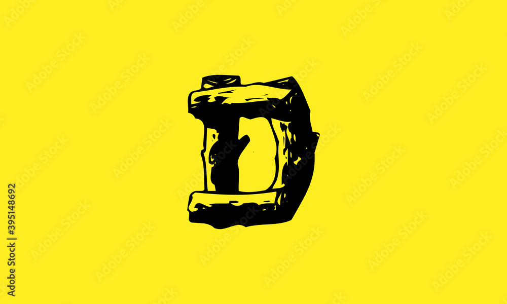 Obraz premium D Wood Logo Design 