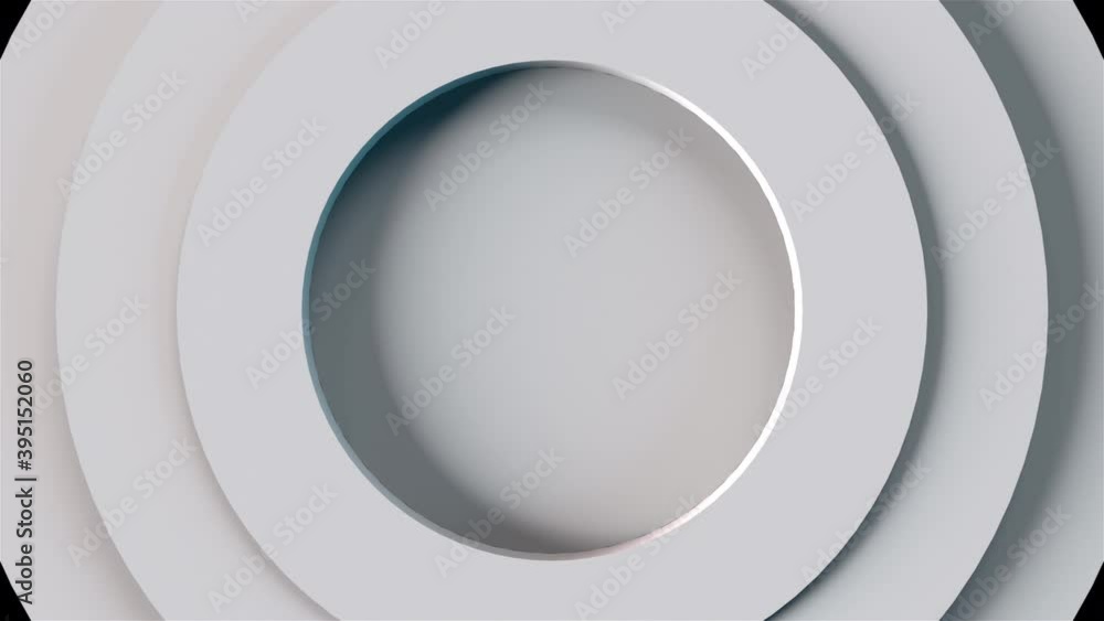 Computer generated a set of abstract rings on different levels. 3d rendering of elegant white backdrop Computer generated a set of abstract rings on different levels. 3d rendering of elegant white backdrop