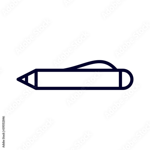 Isolated pen on white background  school supplies icon  vector