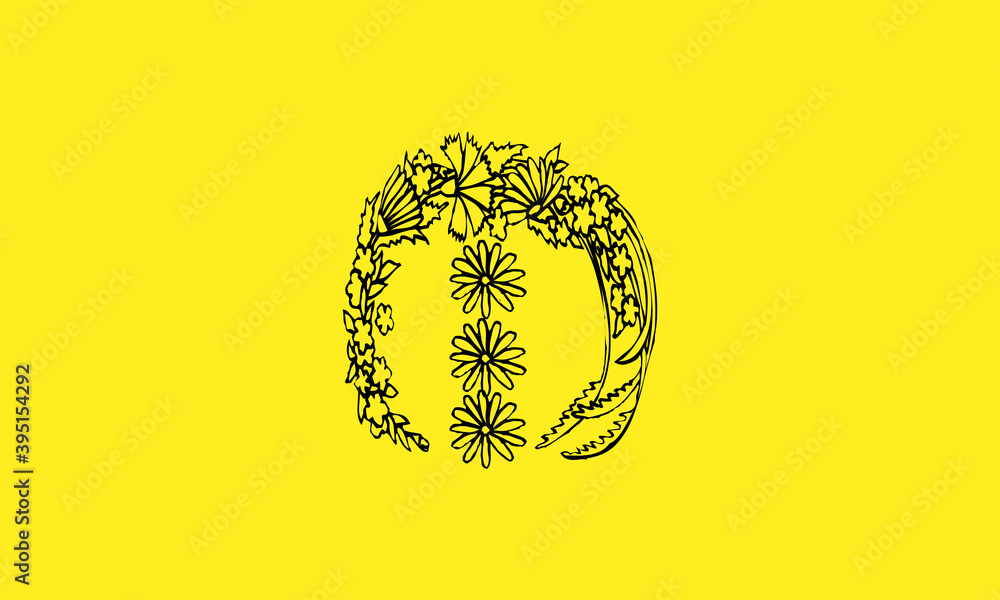 Obraz premium flower letter design