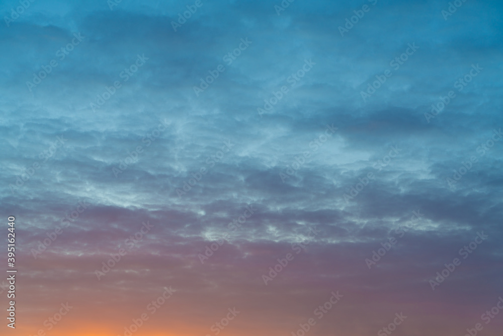 Beautiful sky at sunset background texture