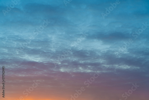 Beautiful sky at sunset background texture