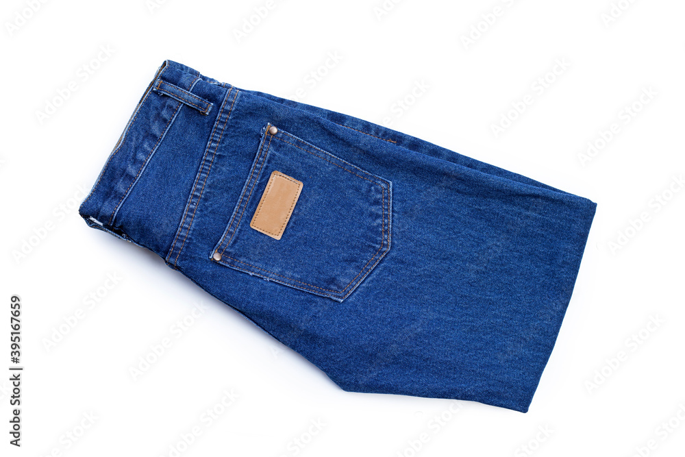 Blue jeans isolated on white background. Blue jeans isolated on white background.