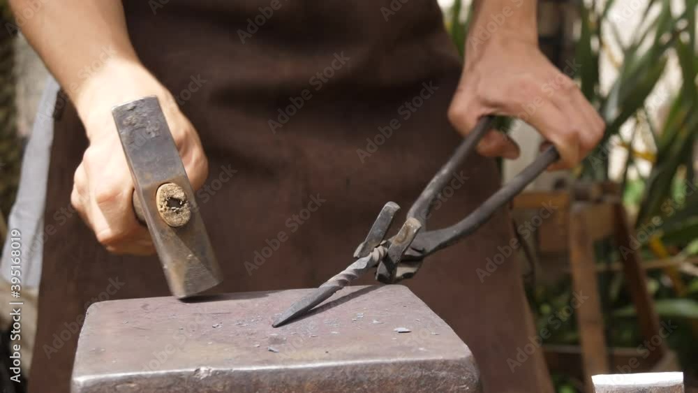 blacksmith hammering metal at medieval forge 4k blacksmith hammering metal at medieval forge 4k