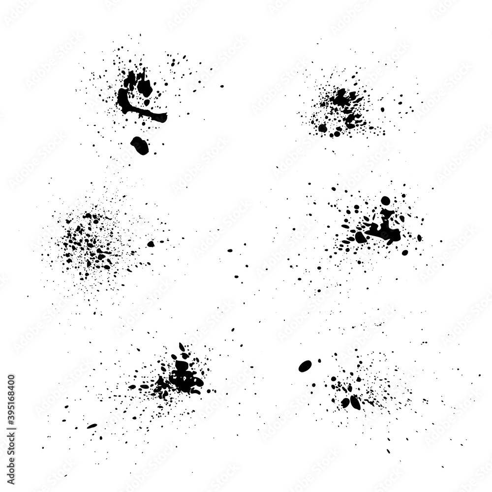 Vector illustration collection of grunge ink splatter. Vector illustration collection of grunge ink splatter.
