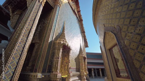 4K footage of Wat Ratchabophit temple was Built-in the 1860s during the reign of King Rama V located in Atsadang Road, Bangkok, Thailand photo