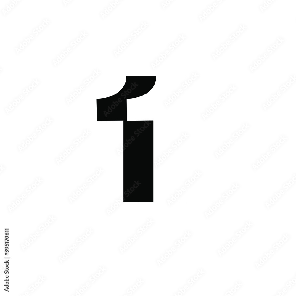 1 11 initial number negative space logo vector icon design isolated background 1 11 initial number negative space logo vector icon design isolated background