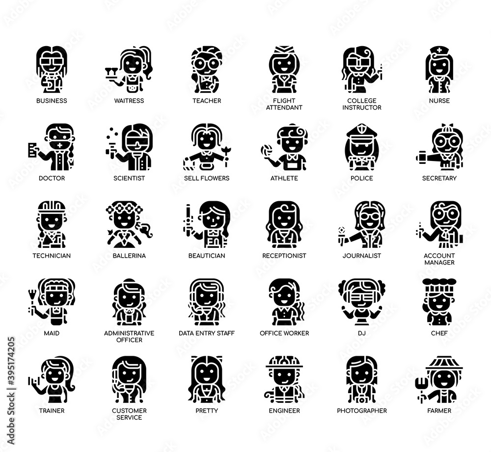 Set of career thin line and pixel perfect icons for any web and app project. Set of career thin line and pixel perfect icons for any web and app project.