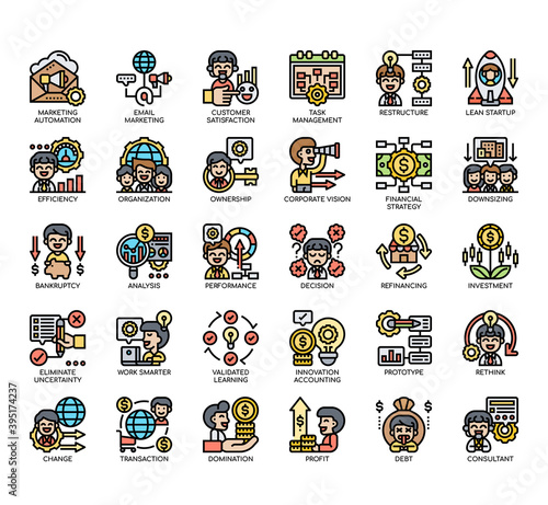 Set of Business Optimization thin line and pixel perfect icons for any web and app project.
