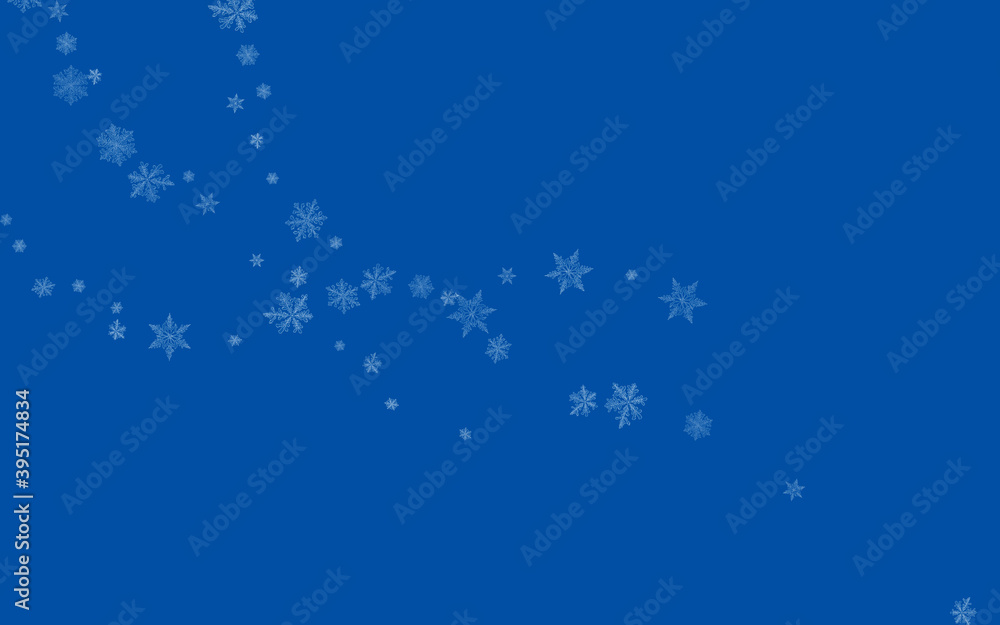 Silver Snowflake Vector Blue Background. New Silver Snowflake Vector Blue Background. New