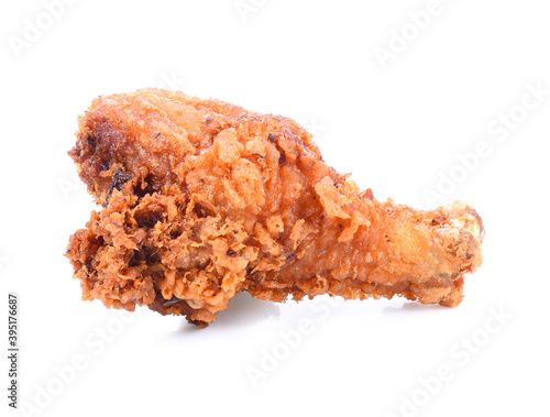 Fried chicken isolated white background