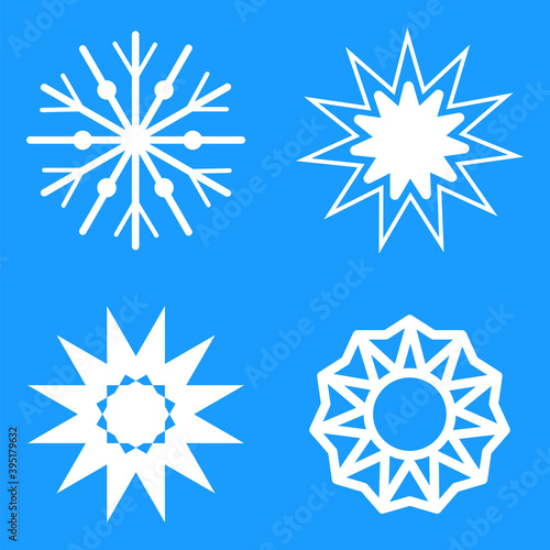 Snowflakes for decoration design. Winter background. Christmas vector illustration. Stock image. EPS 10.