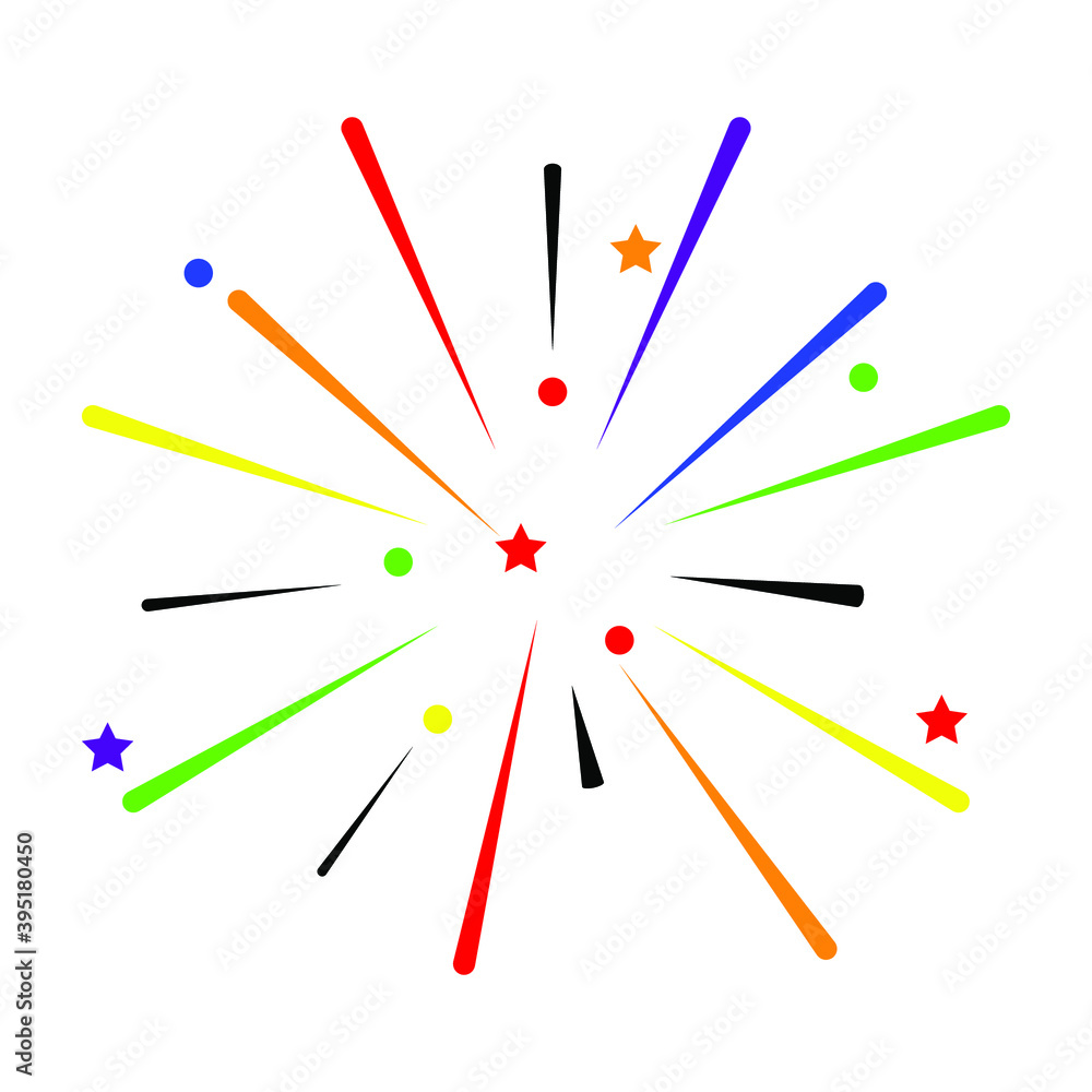 fireworks icon. happy new year symbol. vector illustration fireworks icon. happy new year symbol. vector illustration