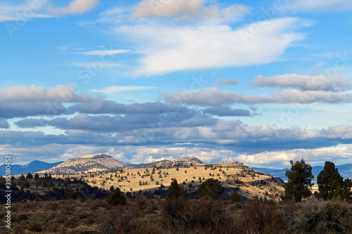 Late afternoon landscape at Lava Beds National Monument near Tulelake, California, USA