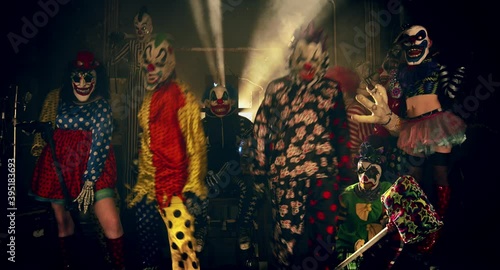Halloween party horror clowns.  