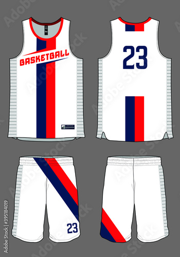 Basketball jersey template vector mockup