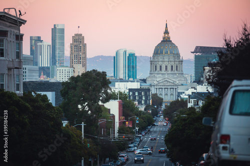 View of San Francisco City Hall, seat of government for the City and County of San Francisco, California photo