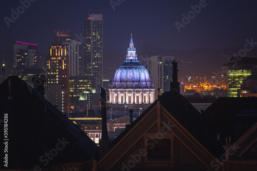 Photography View of San Francisco City Hall, seat of government for the City and County of S