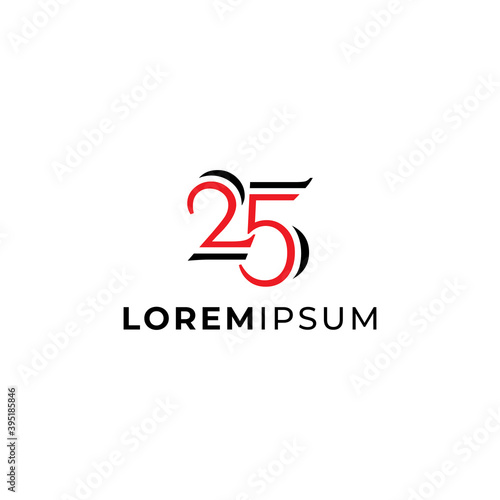 Letter 25 logo design