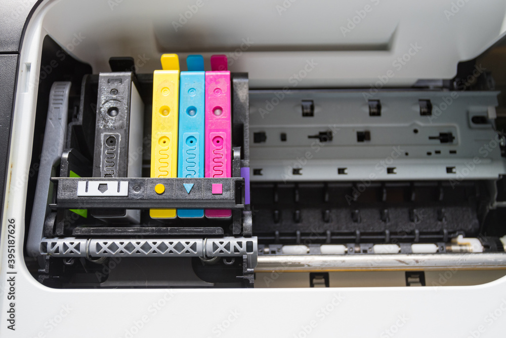 An ink cartridge or inkjet cartridge is a component of an inkjet printer that contains the ink four color An ink cartridge or inkjet cartridge is a component of an inkjet printer that contains the ink four color