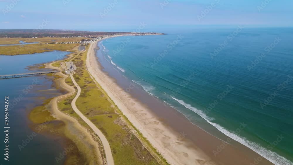 Duxbury Beach on Long Island and Duxbury Bay aerial view in town of Duxbury, Massachusetts MA, USA. Duxbury Beach on Long Island and Duxbury Bay aerial view in town of Duxbury, Massachusetts MA, USA.