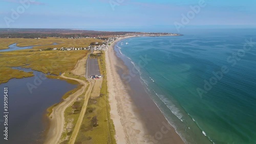 Wallpaper Mural Duxbury Beach on Long Island and Duxbury Bay aerial view in town of Duxbury, Massachusetts MA, USA.  Torontodigital.ca