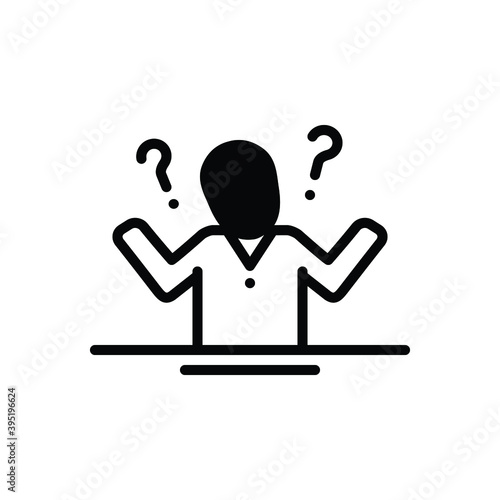 Black solid icon for shrug