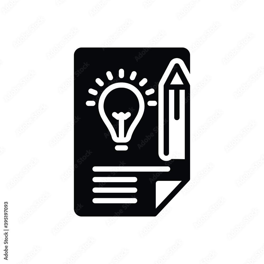 Black solid icon for brief Black solid icon for brief