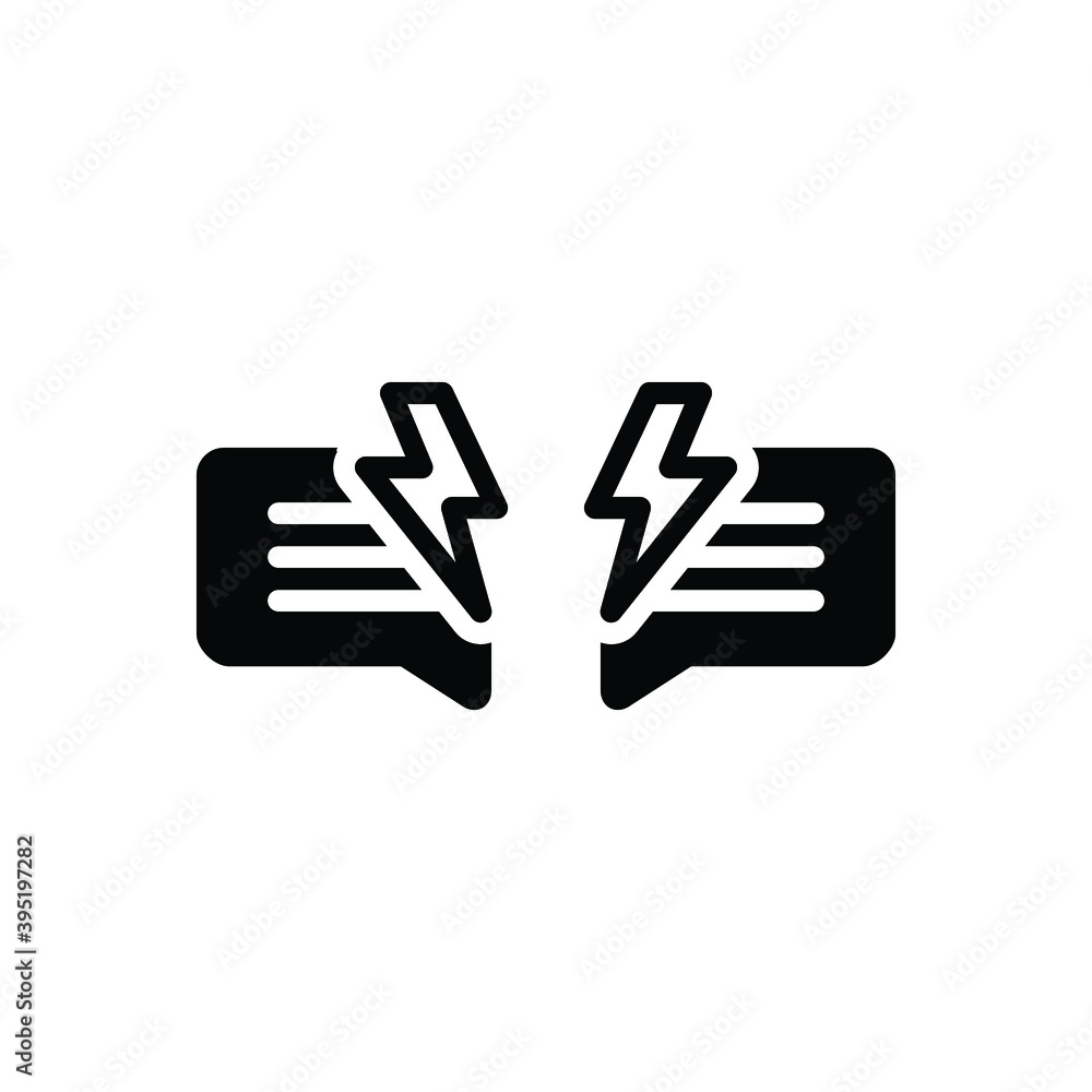 Black solid icon for dispute Black solid icon for dispute