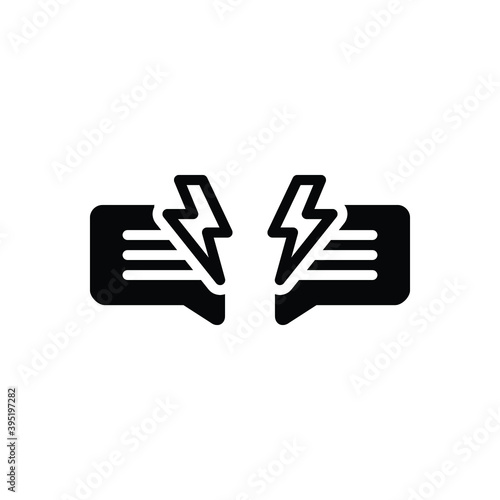 Black solid icon for dispute