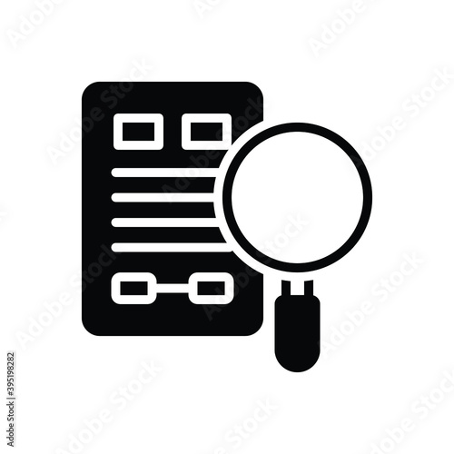 Black solid icon for evidence