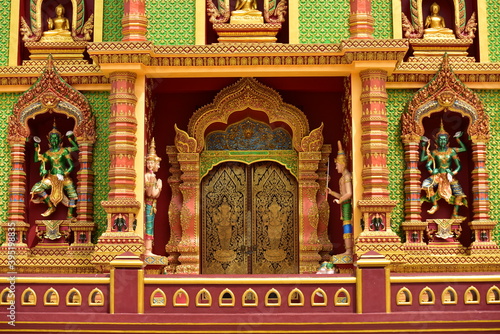 Temple and building Thai cultural arts in contemporary style