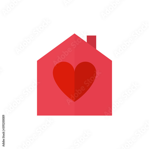Illustration Vector Graphic of Love House Logo