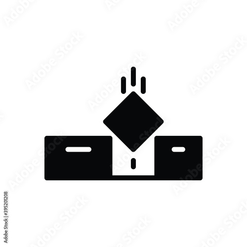 Black solid icon for something