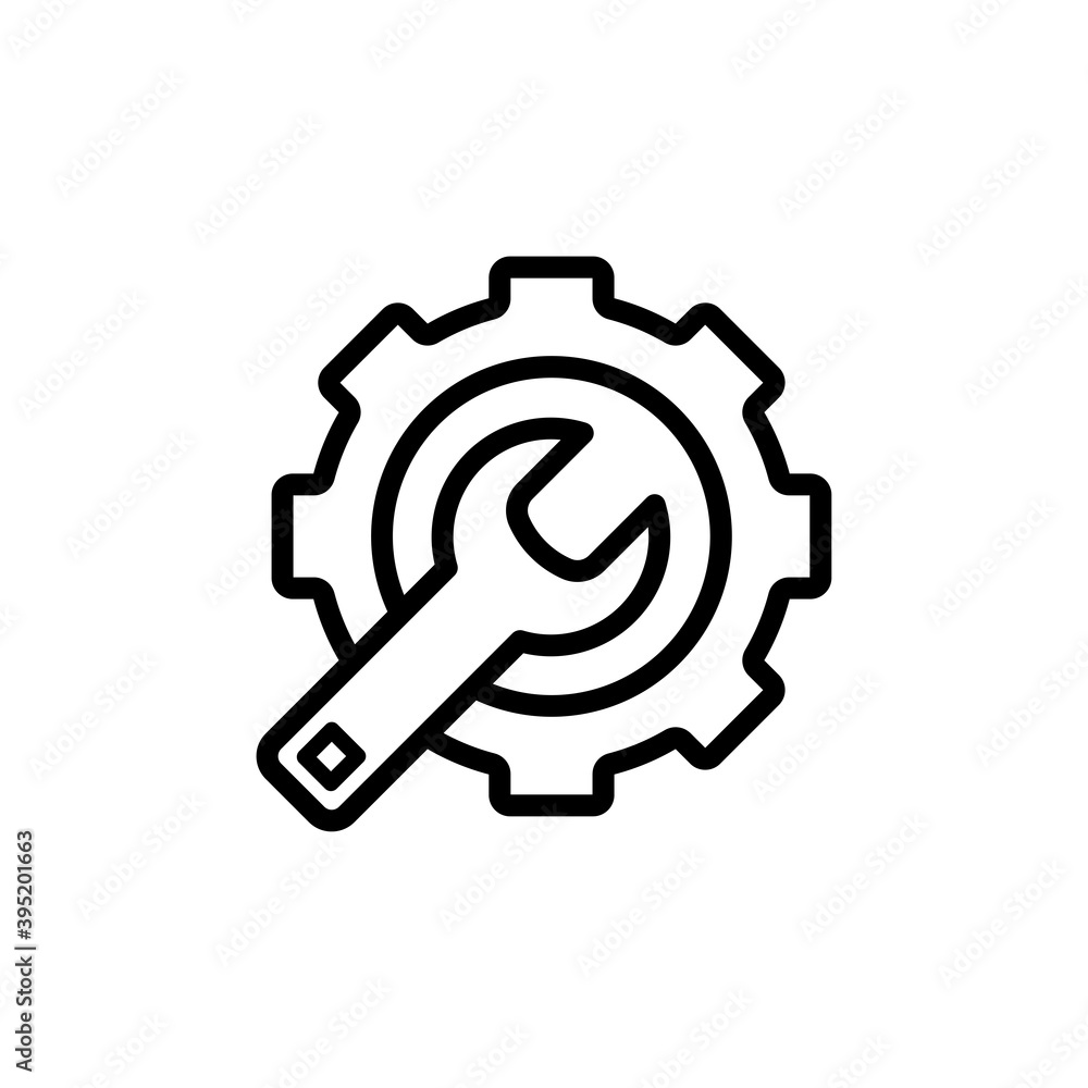 wrench and gear icon vector illustration design wrench and gear icon vector illustration design