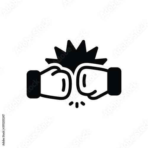 Black solid icon for tough