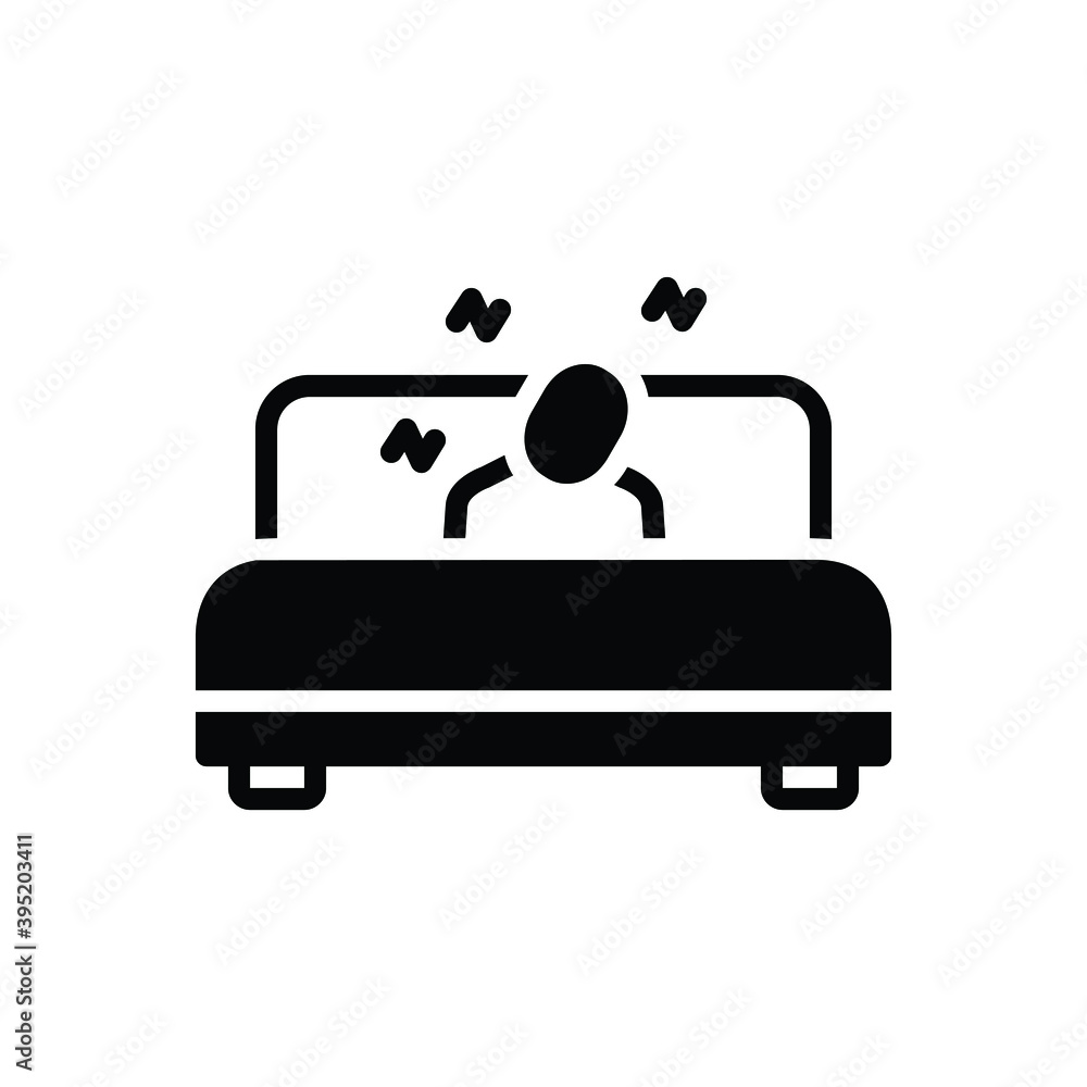 Black solid icon for asleep Black solid icon for asleep