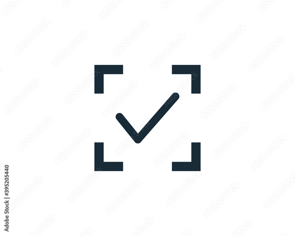 Full Screen Preview and Check Mark Icon Vector Logo Template Illustration Design Full Screen Preview and Check Mark Icon Vector Logo Template Illustration Design