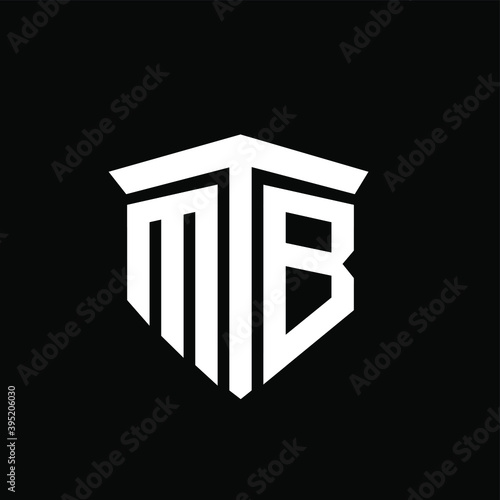 mtb monogram font logo icon design 