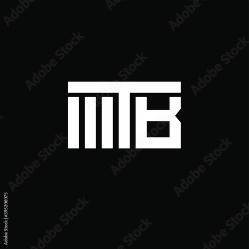mtb monogram font logo icon design 