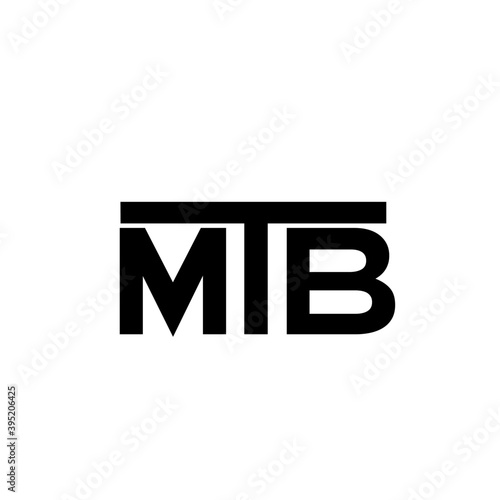 mtb monogram font logo icon design 
