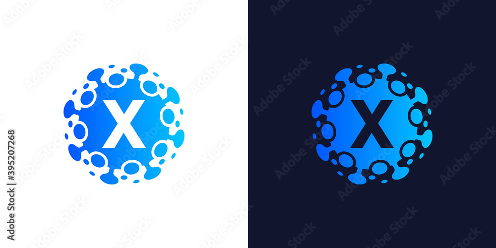 molecule initial Letter X Logo design , Lab Logo Design Element , Design Vector with Dots molecule initial Letter X Logo design , Lab Logo Design Element , Design Vector with Dots