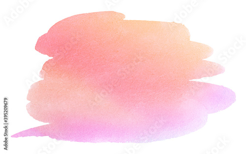 Pastel watercolor stains with natural stains on a paper backing. Isolated frame for design.