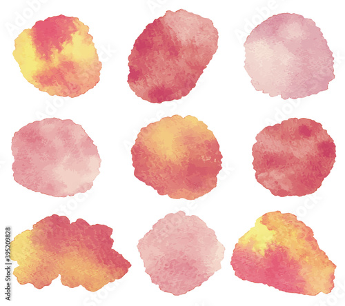 水彩　あたたかい背景装飾