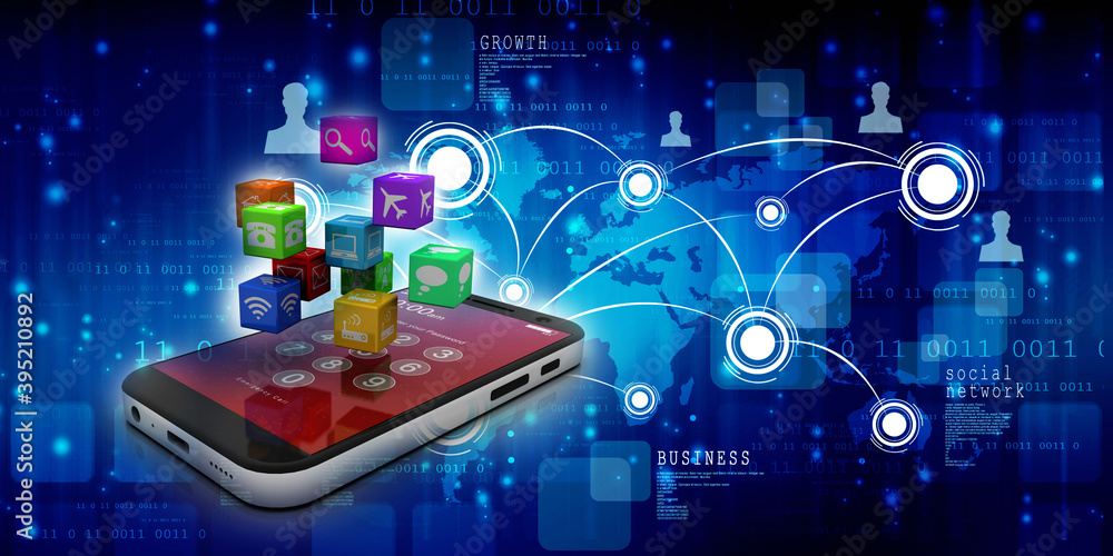 Obraz premium 3d rendering Transmitter mobile WiFi