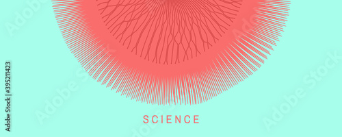 Vascular system connected to network. Vector illustration for science.